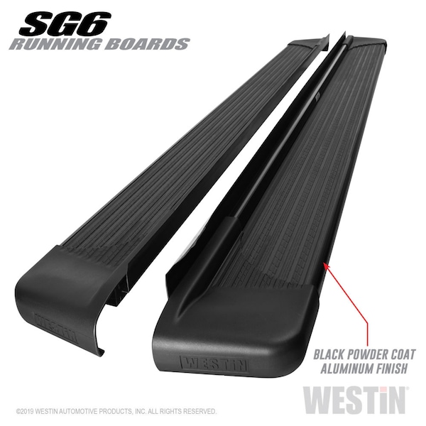 Westin Automotive 85.5 INCHES BLACK SG6 RUNNING BOARDS (BRKT SOLD SEP) 27-64755 - main